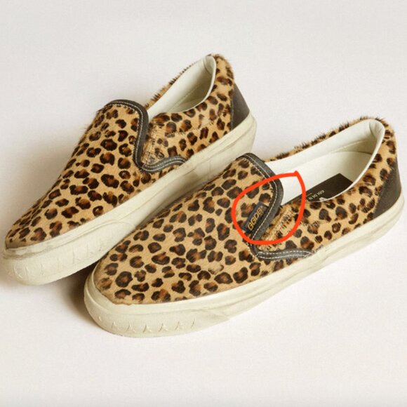 Golden Goose VCE Penstar in leopard-print pony skin with black leather heel tab - Picture 6 of 6